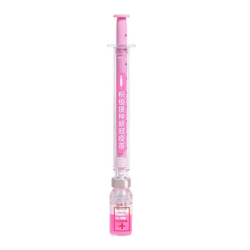 20Pcs Cute Kawaii Novelty Nurse Needle Syringe Shaped Highlighter Marker Marker Pen Stationery School Supplies